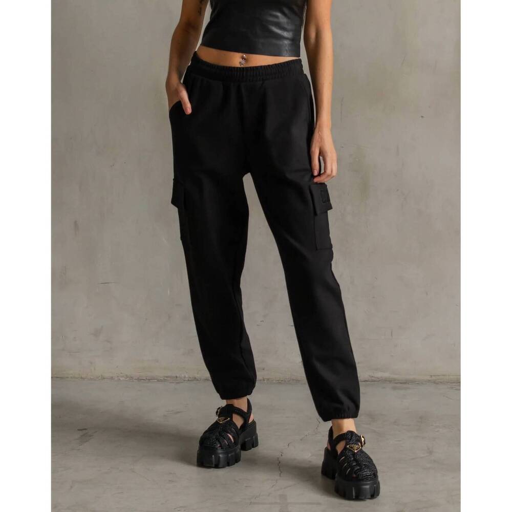 NEW CARE TUCKER chloe interlock cargo jogger in black
